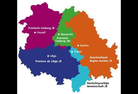 Euroregion of Meuse-Rhine map