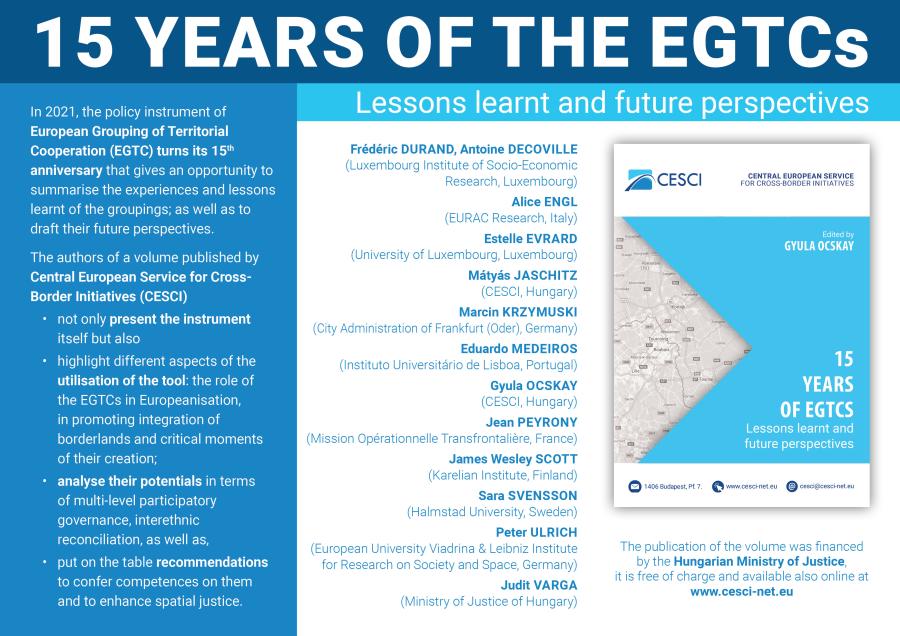 15 years of the EGTCs