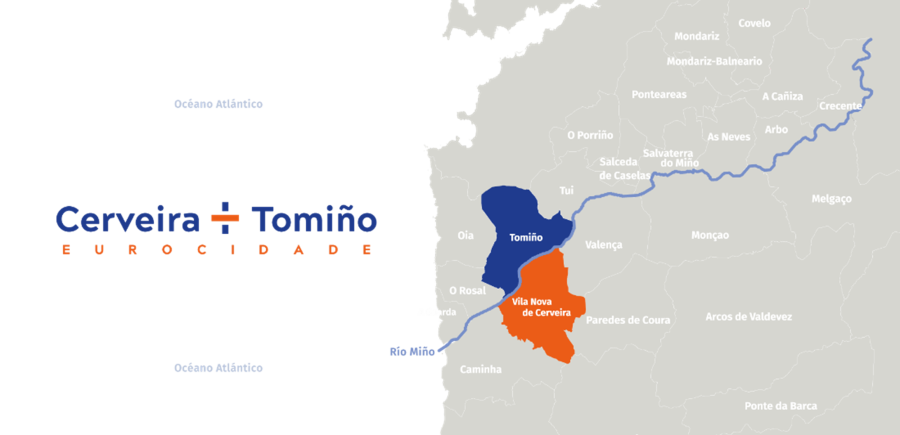 Map of Tomino-Cerveira.