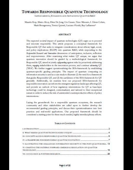 cover Kop et al_Towards Responsible Quantum Technology