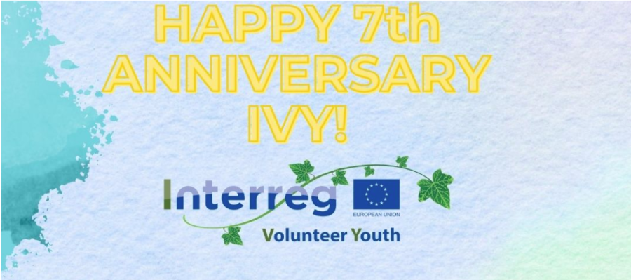 "Let's Celebrate 7 years of IVY" text with Interreg logo