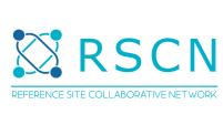 This light blue-shaded logo represents the quadruple helix of the Reference Sites Innovation Ecosystems intertwined in a diagonal sort of cross,  and shows in capital letters the initials of teh network.