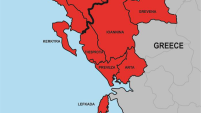Map of Greco-Albanian cross-border area