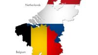Map of Belgium, Netherlands, and Luxembourg