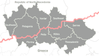 map of border regions between greece and north mac