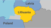map of the Polish - Lithuanian border