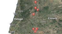 spanish portuguese border with pinned schools