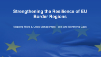 cover of the study : Strengthening the resilience of EU border regions: Mapping risks & crisis management tools and identifying gaps